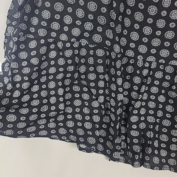 NEW Cozy Co Boho Anthro Geometric Black Tiered Skirt Dress Size XS NWT - Picture 4 of 8